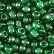 Glasperlen rocailles 6/0 (4mm) Transparent agata green